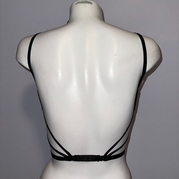 Vtg 50s Radiant Bra Charmfit of Hollywood Low No Back Bra Black Size 32 B - Picture 3 of 9